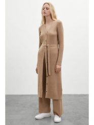 Ecoalf Kardigan w kolorze beżowym rozmiar: XS. Brązowe swetry Ecoalf, xs, bez wzorów, z tkaniny, bez ramiączek. Za 184.02 zł.