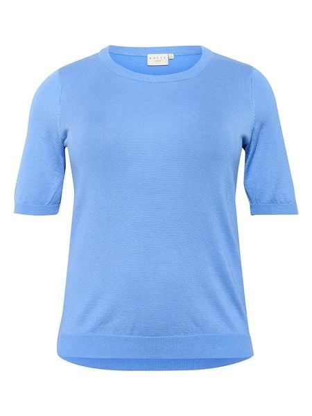 KAFFE curve Sweter w kolorze błękitnym rozmiar: L. Niebieskie swetry KAFFE curve, l, bez wzorów, bez ramiączek. Za 74.28 zł.