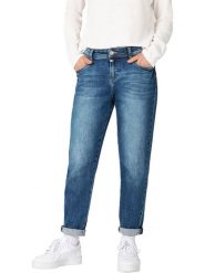 Timezone Dżinsy "Jola" - Regular fit - w kolorze niebieskim rozmiar: W27/L32. Niebieskie jeansy Timezone, l, z aplikacjami, ze skóry, klasyczne, z podwyższonym stanem. Za 87.81 zł.