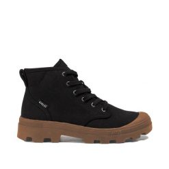 Buty trekkingowe na sznurówki z bawełny organicznej TENERE CVS UNISEX czarne. Czarne buty trekkingowe AIGLE, bez wzorów, z bawełny, bez zapięcia, trekkingowe. Za 415.15 zł.