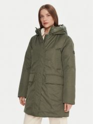 Tommy Hilfiger Parka WW0WW46533 Zielony Relaxed Fit. Zielone płaszcze Tommy Hilfiger, xs, bez wzorów, z bawełny, bez kaptura. Za 1,049.00 zł.