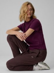 4F Spodnie dresowe damskie - brązowe XL. Brązowe spodnie dresowe 4f, bez wzorów, z dresówki, trekkingowe. Za 129.99 zł.
