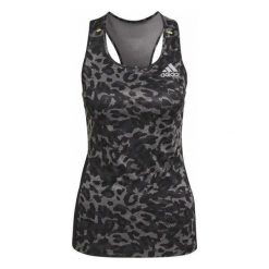 Adidas T-shirt damski bez rękawów Adidas Fast Graphic Jasnoszary. T-shirty adidas, bez wzorów, bez kołnierzyka, bez ramiączek. Za 258.50 zł.