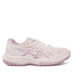 Buty halowe Asics. Czerwone buty sportowe lifestyle ASICS, bez wzorów, bez zapięcia. Za 249.99 zł.