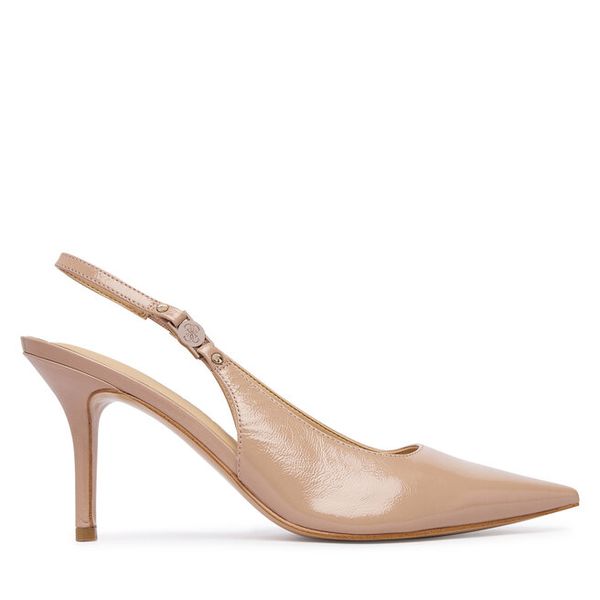 Szpilki Guess. Brązowe szpilki Guess, z aplikacjami, bez obcasa, na szpilce, bez zapięcia. Za 634.99 zł.