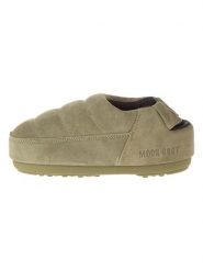 Moon Boot Skórzane kapcie "Sandal Band" w kolorze beżowym rozmiar: 43-44. Brązowe kapcie Moon Boot, bez wzorów, ze skóry. Za 194.15 zł.