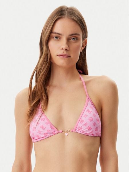 Guess Góra od bikini E5GJ27 KCRL2 Różowy. Czerwone bikini Guess, z aplikacjami, z syntetyku. Za 249.99 zł.
