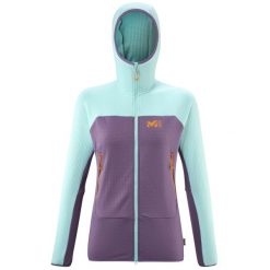Bluza turystyczna damska Millet Fusion Grid Hoodie W. Fioletowe bluzy Millet, l, bez wzorów, bez ramiączek, bez kaptura. Za 729.00 zł.