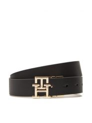 Tommy Hilfiger Pasek Damski Th Modern 3.0 Rev AW0AW17495 Czarny. Czarne paski Tommy Hilfiger, bez wzorów, ze skóry. Za 319.99 zł.