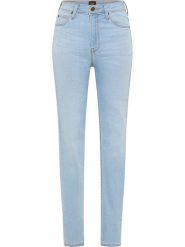 Lee Dżinsy "Scarlett" - Skinny fit - w kolorze błękitnym rozmiar: W27/L33. Niebieskie jeansy Lee, l, z aplikacjami, z bawełny, klasyczne, z podwyższonym stanem. Za 140.53 zł.
