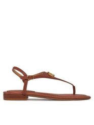 Lauren Ralph Lauren Sandały 802940593002 Brązowy. Brązowe sandały Lauren Ralph Lauren, bez wzorów, ze skóry, bez obcasa, na płaskiej podeszwie, bez zapięcia. Za 399.99 zł.