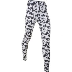Legginsy sportowe wzorzyste, długie bonprix czarno-biały z nadrukiem. Legginsy marki bonprix. Za 37.99 zł.