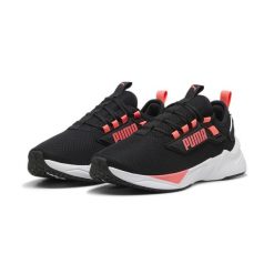 Buty do biegania unisex Retaliate 3 PUMA Black White Sunset Glow Pink. Białe buty do biegania Puma, na jesień, bez wzorów, bez zapięcia, do biegania. Za 279.99 zł.