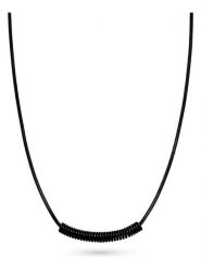 Liebeskind Naszyjnik - dł. 45 cm rozmiar: onesize. Czarne naszyjniki Liebeskind, z materiału, ze stali. Za 144.95 zł.