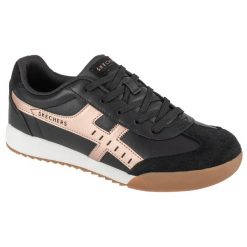 Buty sportowe Sneakersy damskie, Skechers Zinger - Metallic Roads. Czarne buty sportowe lifestyle Skechers, bez wzorów, sportowe, bez zapięcia. Za 299.99 zł.