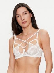 Hunkemöller Biustonosz z fiszbiną Anna 204531 Biały. Białe biustonosze Hunkemöller, bez wzorów, z syntetyku. Za 99.99 zł.