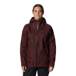Damska kurtka wodoodporna Mountain Hardwear Threshold. Czerwone kurtki MOUNTAIN HARDWEAR, xs, bez wzorów, bez kaptura. Za 830.75 zł.