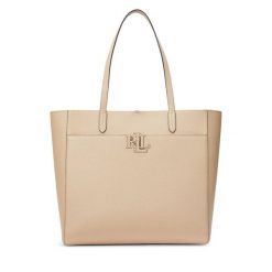 Torebka LAUREN RALPH LAUREN. Brązowe shopper bag Lauren Ralph Lauren, bez wzorów, bez dodatków. Za 1,089.00 zł.