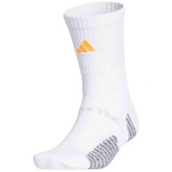 Skarpetki adidas AE. Białe skarpetki adidas, bez wzorów, z materiału. Za 110.50 zł.