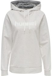 Damska bluza z kapturem Hummel Hmlgo Logo. Szare bluzy Hummel, xs, bez wzorów, z bawełny, eleganckie, bez ramiączek, z kapturem. Za 182.50 zł.