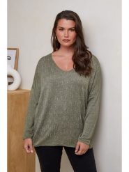 Curvy Lady Sweter w kolorze khaki rozmiar: 40/42. Brązowe swetry Curvy Lady, bez wzorów, ze splotem, klasyczne, bez ramiączek. Za 123.82 zł.