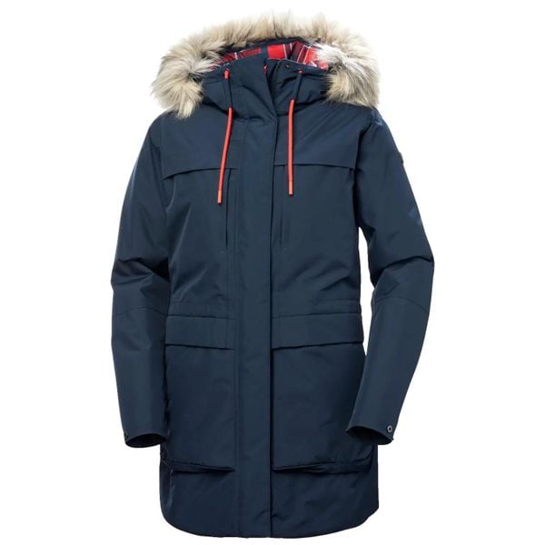 Kurtka uniwersalna damska Helly Hansen Zimowa W Coastal Parka. Niebieskie kurtki Helly Hansen, na zimę, l, z aplikacjami, z futra, z kapturem. Za 1,048.15 zł.
