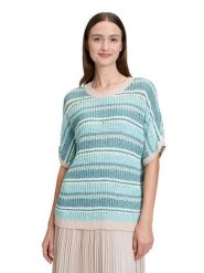 BETTY & CO Sweter w kolorze błękitno-biało-turkusowym rozmiar: 44. Niebieskie swetry Betty & Co, bez wzorów, ze splotem, bez ramiączek. Za 126.99 zł.