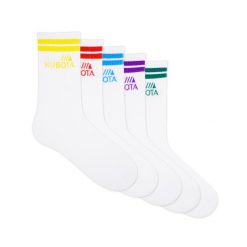 Skarpety sportowe Kubota Sport Rainbow 5-pak. Białe skarpetki Kubota, bez wzorów, z bawełny. Za 59.99 zł.