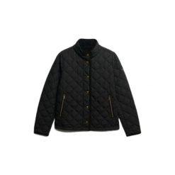 Damska kurtka puchowa Superdry Estate Country. Czarne kurtki Superdry, na zimę, xs, bez wzorów, z puchu, eleganckie, bez kaptura. Za 353.50 zł.