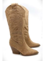 Bellucci Kozaki w kolorze jasnobrązowym rozmiar: 41. Brązowe kozaki Bellucci, na zimę, bez wzorów, bez obcasa, bez zapięcia. Za 192.79 zł.