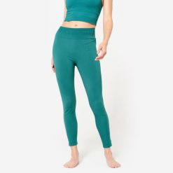 Legginsy do jogi damskie Kimjaly. Niebieskie legginsy KIMJALY, bez wzorów, z dzianiny, sportowe, długie. W wyprzedaży za 99.99 zł.