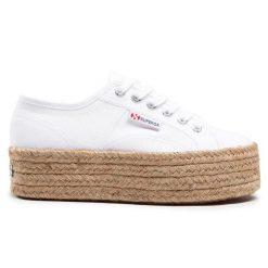 Espadryle Superga. Białe espadryle Superga, bez wzorów, bez obcasa. Za 269.99 zł.