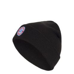 Wełniana czapka FC BAYERN MONACHIUM. Czarne czapki zimowe adidas, bez wzorów, z dzianiny, sportowe. Za 119.00 zł.