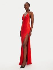Bardot Sukienka wieczorowa YVE Halter 59315DB Czerwony Slim Fit. Czerwone sukienki Bardot, bez wzorów, z wiskozy, wizytowe, bez kołnierzyka, bez ramiączek. Za 339.99 zł.