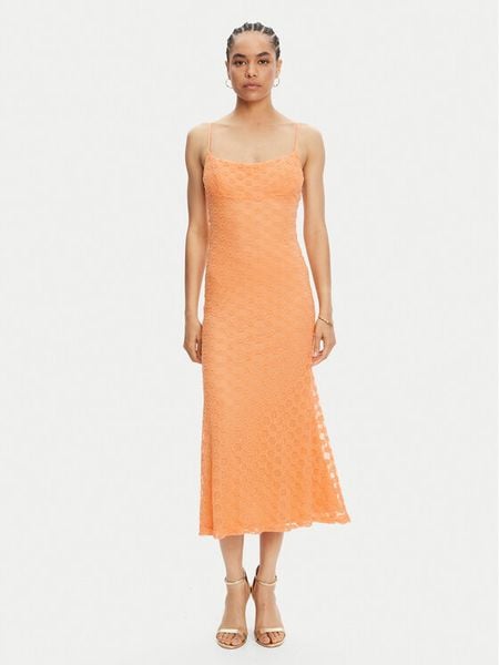 Bardot Sukienka koktajlowa Adoni 57998DB1 Pomarańczowy Regular Fit. Brązowe sukienki Bardot, bez wzorów, z syntetyku, wizytowe, bez kołnierzyka, bez ramiączek. Za 269.99 zł.