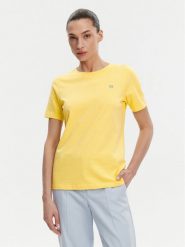 Tommy Hilfiger T-Shirt WW0WW45522 Żółty Regular Fit. Żółte t-shirty Tommy Hilfiger, xl, bez wzorów, z bawełny, bez kołnierzyka, bez ramiączek. Za 119.99 zł.