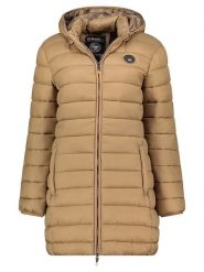 Geographical Norway Płaszcz pikowany "Atikamap" w kolorze szarobrązowym rozmiar: XXL. Brązowe płaszcze Geographical Norway, xxl, bez wzorów, bez kaptura. Za 175.67 zł.