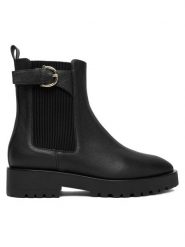 Aigner Botki 1252150 Czarny. Czarne botki Aigner, bez wzorów, ze skóry, bez obcasa, na płaskiej podeszwie, bez zapięcia. Za 1,329.00 zł.