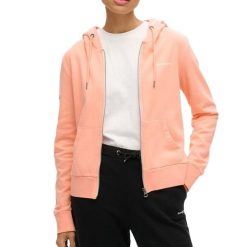 Kurtka Zippée Pomarańczowa Superdry. Brązowe kurtki Superdry, bez wzorów, z bawełny, eleganckie, z kapturem. Za 349.55 zł.