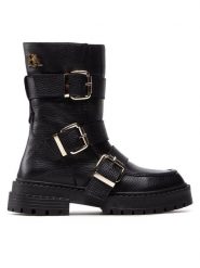 Rage Age Trapery RA-87-06-000483 Czarny. Czarne traperki Rage Age, bez wzorów, ze skóry, bez obcasa, bez zapięcia. Za 599.00 zł.