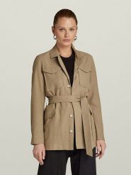 G-Star Kurtka koszulowa w kolorze khaki rozmiar: M. Brązowe kurtki G-Star, m, bez wzorów, z tkaniny, retro, bez kaptura. Za 367.20 zł.