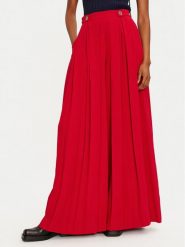 TWINSET Spodnie palazzo 242TT2172 Czerwony Wide Leg. Czerwone spodnie materiałowe Twinset, bez wzorów, z materiału. Za 679.99 zł.