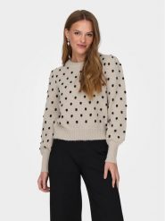 JDY Sweter 15304813 Écru Regular Fit. Swetry JDY, l, bez wzorów, z syntetyku, bez ramiączek. Za 79.99 zł.