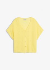 Kardigan oversize z cienkiej dzianiny. Czerwone swetry bonprix, bez wzorów, z dzianiny, bez ramiączek. Za 79.99 zł.