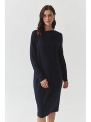 TATUUM Sukienka "Noris" w kolorze granatowym rozmiar: M. Niebieskie sukienki Tatuum, m, bez wzorów, bez kołnierzyka, bez ramiączek, midi. Za 135.95 zł.