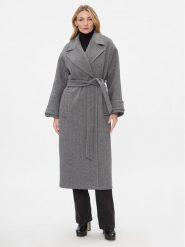 IVY OAK Płaszcz wełniany Claudia IO1123F1115 Szary Loose Fit. Szare płaszcze IVY & OAK, na zimę, bez wzorów, z syntetyku, bez kaptura. Za 2,799.00 zł.