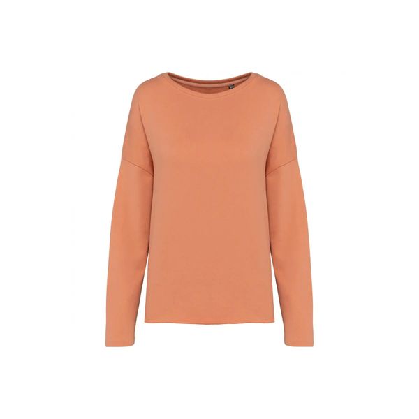 Bluza damska Kariban Loose. Brązowe bluzy bez kaptura KARIBAN, l, bez wzorów, z bawełny, bez kaptura. Za 147.00 zł.