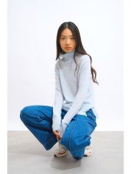 AUTHENTIC CASHMERE Kaszmirowy golf "Fornet" w kolorze błękitnym rozmiar: M. Niebieskie swetry AUTHENTIC CASHMERE, m, bez wzorów, z kaszmiru, bez ramiączek. Za 284.15 zł.