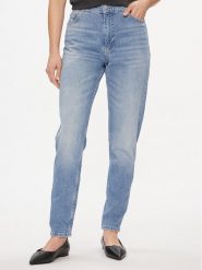 Calvin Klein Jeans Jeansy J20J222764 Niebieski Mom Fit. Niebieskie jeansy Calvin Klein Jeans, bez wzorów, z jeansu. Za 279.99 zł.