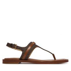 Sandały MICHAEL Michael Kors. Brązowe sandały MICHAEL Michael Kors, bez wzorów, bez obcasa, na płaskiej podeszwie, bez zapięcia. Za 529.99 zł.